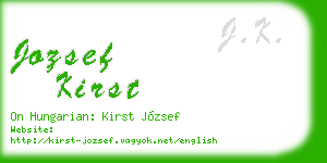 jozsef kirst business card